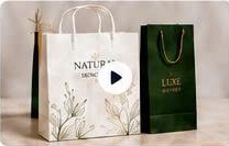 Video túi giấy mỹ phẩm tối giản
