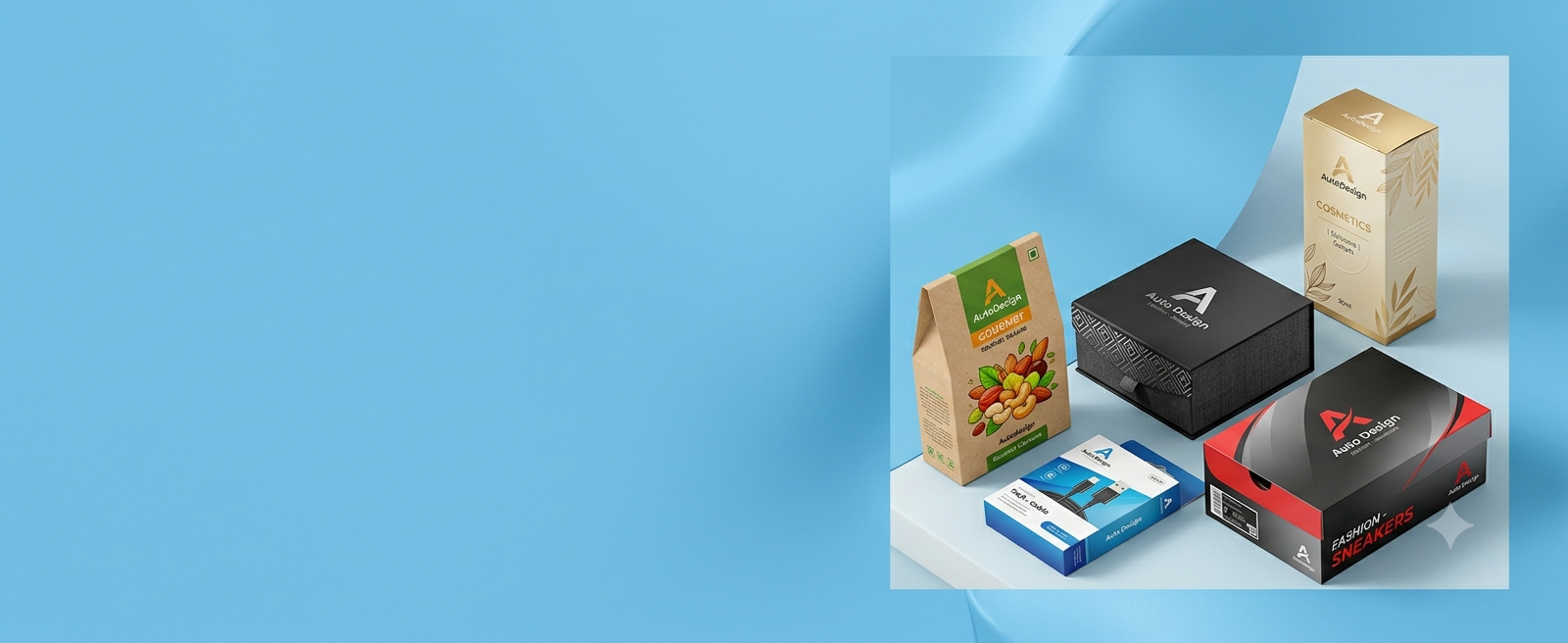 Bộ hộp giấy cao cấp màu xanh