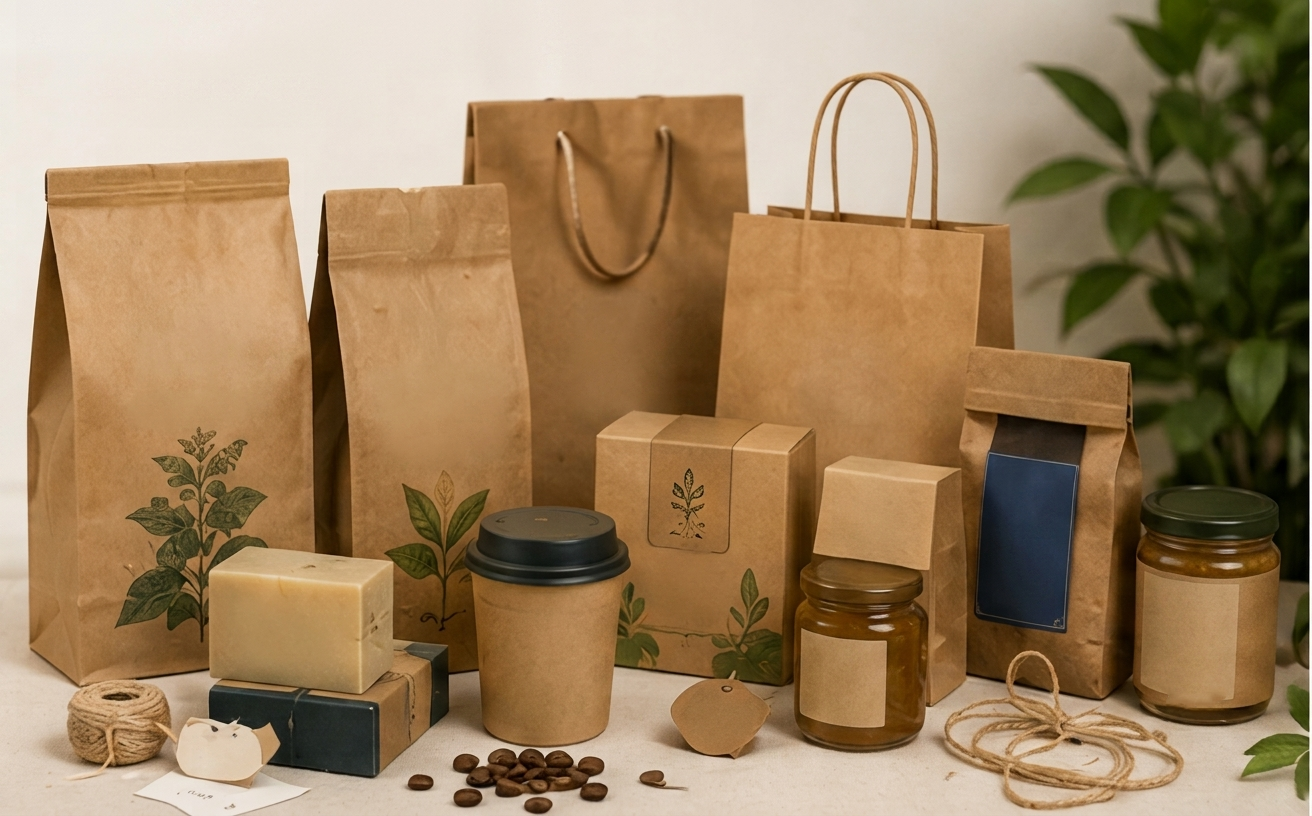 Thiết kế bao bì bằng giấy Kraft và những ưu điểm được doanh nghiệp đánh giá cao